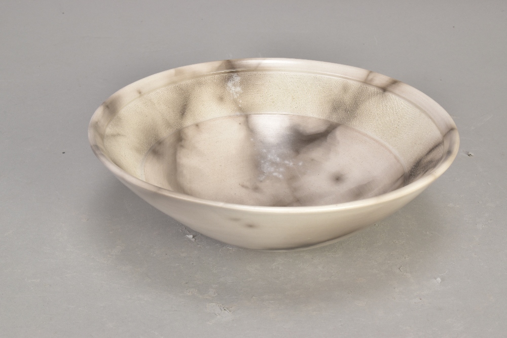 ANTONIA SALMON (born 1959); a smoke fired stoneware bowl, burnished with incised decoration, incised - Image 3 of 6