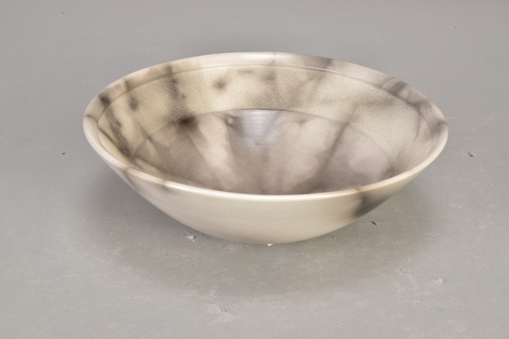 ANTONIA SALMON (born 1959); a smoke fired stoneware bowl, burnished with incised decoration, incised - Image 4 of 6