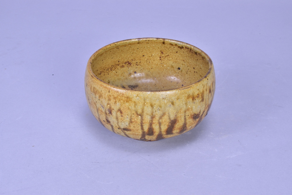 ANDREW MARSHALL (born 1952); a stoneware bowl covered in ash and iron glaze, impressed AM mark, - Image 4 of 7