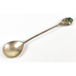 HENRY GEORGE MURPHY; a George V hallmarked silver Arts & Crafts conserve spoon, the lozenge shaped