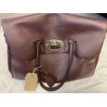 ***WITHDRAWN*** MULBERRY; an oxblood natural grain leather Bayswater handbag, height 26.5cm, width