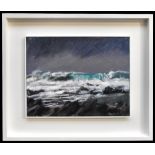 JAMES BARTHOLOMEW R.S.M.A; oil on mounted paper, 'Storm Breakers', 40 x 50cm, signed lower right,