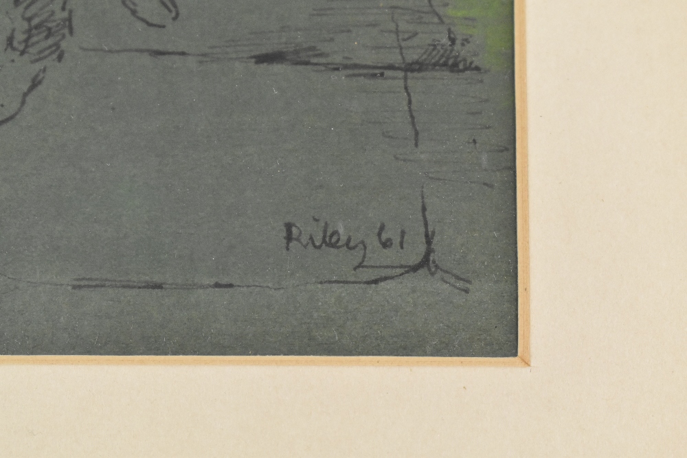 HAROLD RILEY DL DLitt FRCS DFA ATC (born 1934); mixed media, study of a young boy on a path, - Image 5 of 6