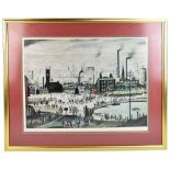 LAURENCE STEPHEN LOWRY RBA RA (1887-1976); a pencil signed limited edition print, 'An Industrial