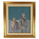 PETER MILLAR (Irish, 20th/21st century); oil on board, 'Two Sad Irishmen', signed and inscribed