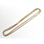 A 9ct yellow gold box link chain, length 75cm, approx 26.2g.Additional InformationIn good