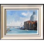 HILARY BURNETT COOPER; oil on canvas, 'Venetian Tones of the Grand Canal', 45 x 60cm, signed lower