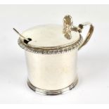 FREDERICK AUGUSTUS BURRIDGE; a Victorian hallmarked silver mustard with scallop moulded thumb piece,