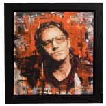 ZINSKY; signed limited edition print, 'Rock Star - Bono', no 7/95, signed lower right, 55 x 60cm,