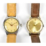 SMITHS; two mid-20th century gentlemen’s stainless steel cased mechanical wristwatches, one a Deluxe
