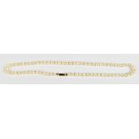 A freshwater pearl necklace with 18ct yellow gold clasp, length 46cm.Additional InformationClasp