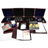 Seven 'The Millionaire's Collection' reproduction historic coins comprising 0.925 silver Henry