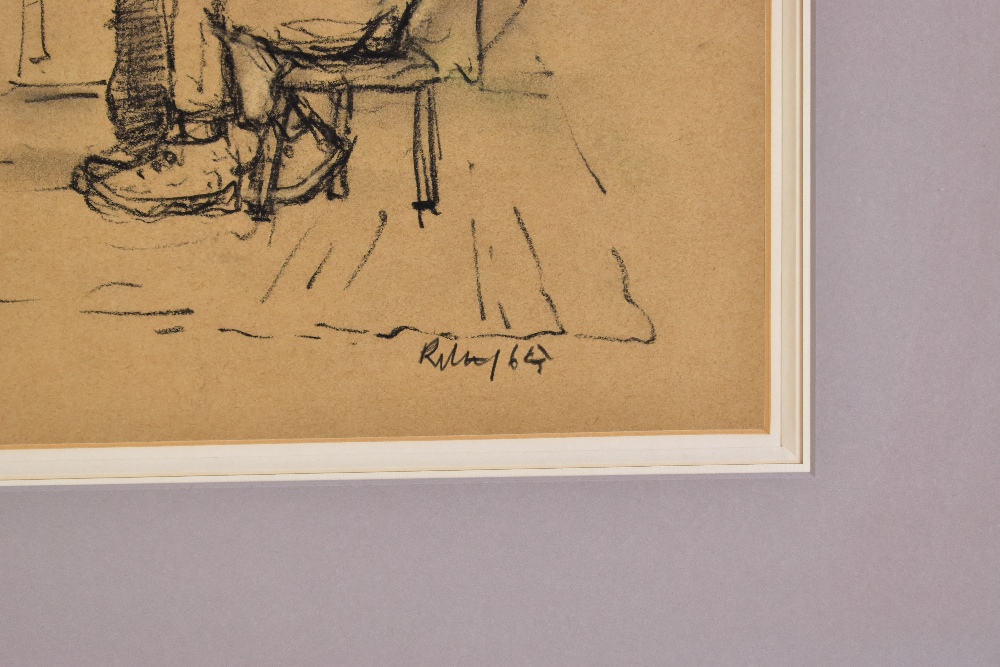 HAROLD RILEY DL, DLitt, FRCS, DFA, ATC (born 1934); crayon heightened with colour, The Cobbler, - Image 6 of 6