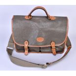 MULBERRY; a brown Scotch grain oak leather saddle satchel/messenger bag, no. 892560, 40 x 30 x