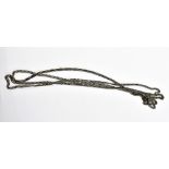 JOHN ROUND; a late Victorian base metal housekeeper's chain, length 138cm.Additional