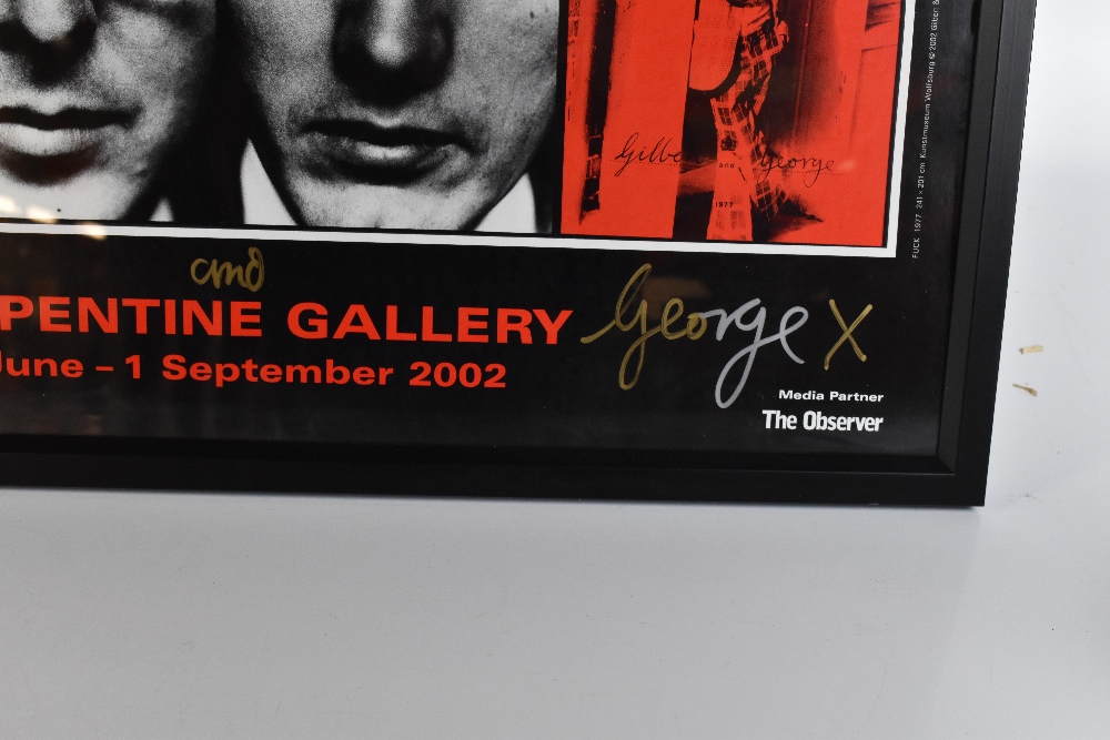 GILBERT & GEORGE (born 1943 and 1942); a signed poster for the 'Dirty Words Pictures Exhibition at - Image 3 of 3