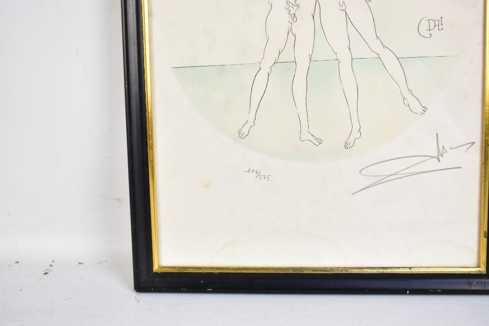 SALVADOR DALI (Spanish, 1904-1989); a signed limited edition part-coloured lithograph, ‘Two - Image 3 of 4
