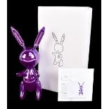 AFTER JEFF KOONS; a purple zinc alloy sculpture, ‘Rabbit (Purple)’ (1991), published by Éditions