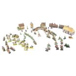 A large quantity of miniature military figures to include Medieval archers, knights on horseback,
