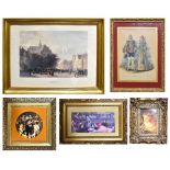 A large quantity of prints, some in decorative gilt frames,