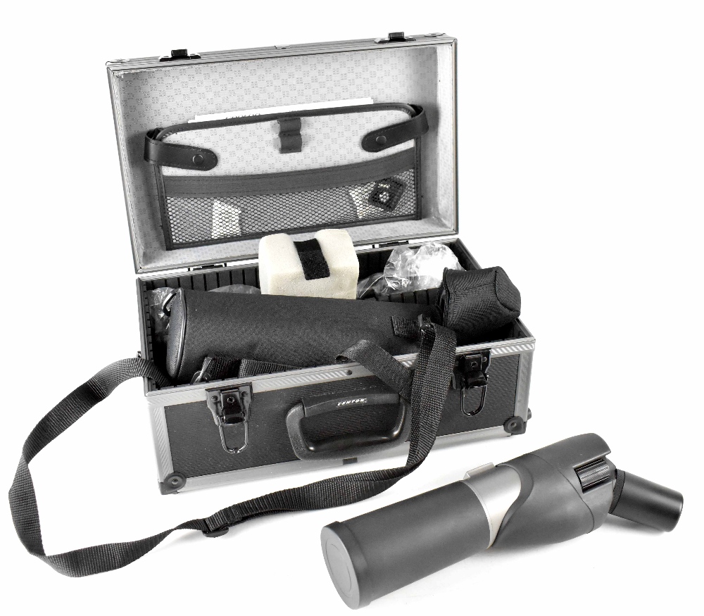 A Centon 15-45x60mm zoom spotting scope in carry case,