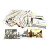 Over one hundred mostly Edwardian transport related postcards depicting motor cars, bikes, shipping,