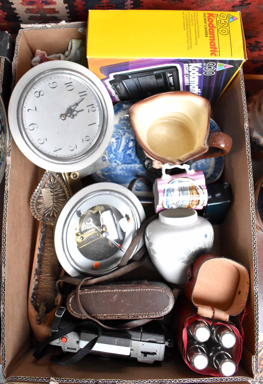 A quantity of various items to include a leather case marked 'Bar' containing four cylindrical - Image 2 of 2