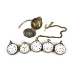 Three hallmarked silver engine turned open faced pocket watches,