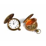 James Russell, London, WC; a 'Specially Examined' keyless wind gilt metal full hunter pocket watch,