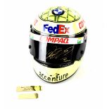 A Ralf Schumacher signed Williams Formula 1 2001 Monaco Season replica 1:1 scale helmet,