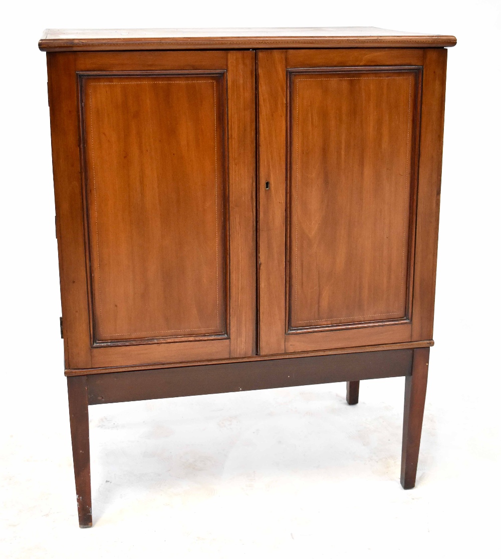 An Edwardian mahogany collector's cabinet,