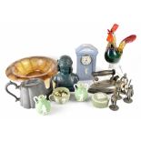 A group of various collectibles and ceramics to include a blue jasper ware 'The Wedgwood Millennium