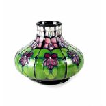 A Moorcroft large squat vase with flared cylindrical neck,