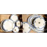 A Royal Worcester Regency ware 'Warwick ' pattern part dinner service comprising dinner plates,