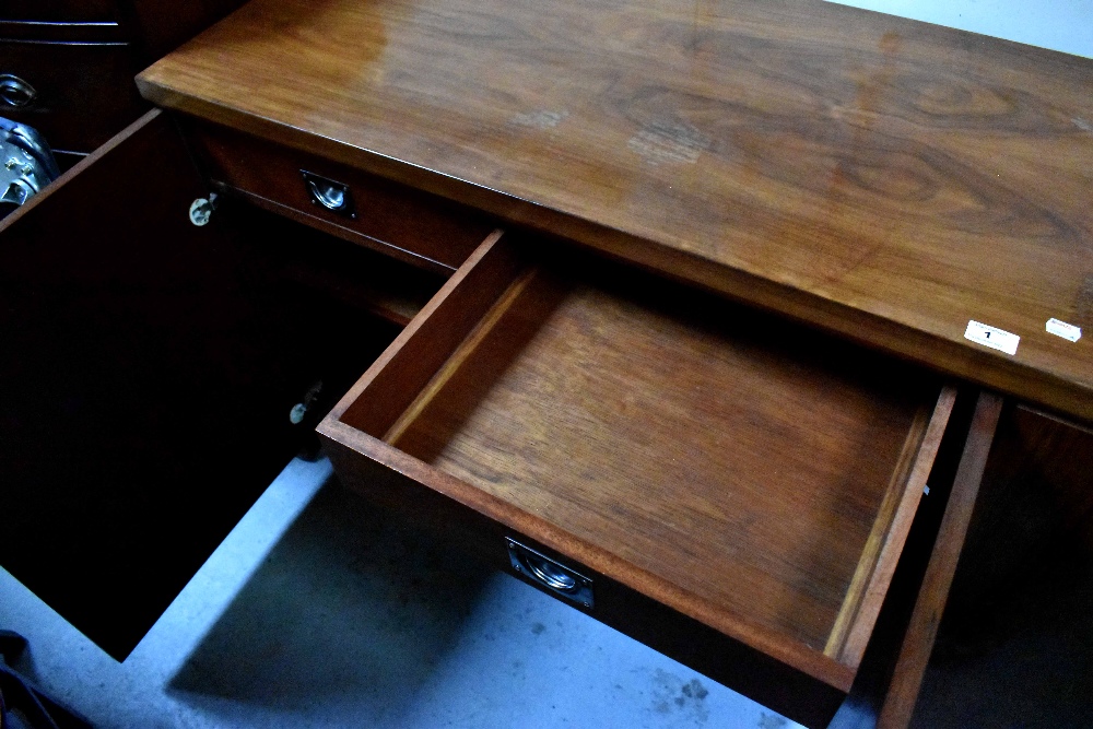 A mid-20th century rosewood sideboard comprising two pairs of cupboard doors, - Image 3 of 4