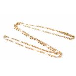 A hallmarked 9ct gold figaro link necklace, length 60cm, approx 13.8g.