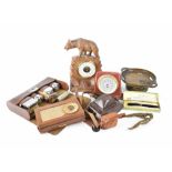 A quantity of various collectibles to include a Paxette Prontor-S vintage camera with leather case,
