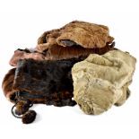 A quantity of vintage furs to include a fur coat,