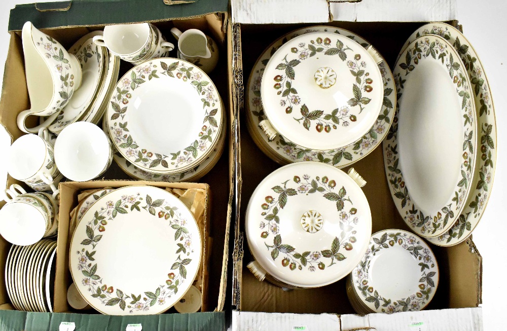 A Wedgwood 'Strawberry Hill' pattern dinner service, approx 120 pieces,