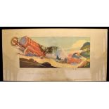 AFTER GAMY; 'L'Aquila Italiana au Tour de France' racing lithograph, published by Mabileau & Co.