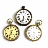 The Masonic; a silver plated keyless wind open face pocket watch, 51mm,