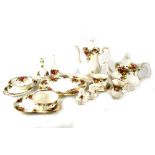 A Royal Albert 'Old Country Roses' tea and coffee service comprising teapot, coffee pot,
