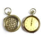 A military issue silver plated keyless wind stopwatch, the case back engraved 'Patt.