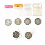 Six Queen Victorian silver crowns to include 1889, 1891, 1892, 1896 and 1900 (x2) (6).