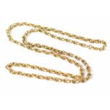 A 9ct gold fancy oval belcher necklace,