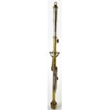 ***WITHDRAWN*** J SEWILL OF LIVERPOOL; a brass cased Fortin type stick barometer with wall