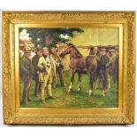 UNATTRIBUTED; oil on canvas, study after 'The Horse Fair (A Suffolk Fair) by Alfred James