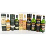 WHISKY; five bottles of Single Malt Scotch Whisky comprising The Glenmorangie 'Ten Years Old' and '