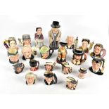 ROYAL DOULTON; twenty-one character jugs of varied size including 'Winston Churchill' (af), 'Lewis