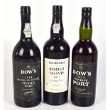 PORT; three bottles of Port comprising Dow’s 1970 and 1984 Quinta do Bomfim and Robertson’s